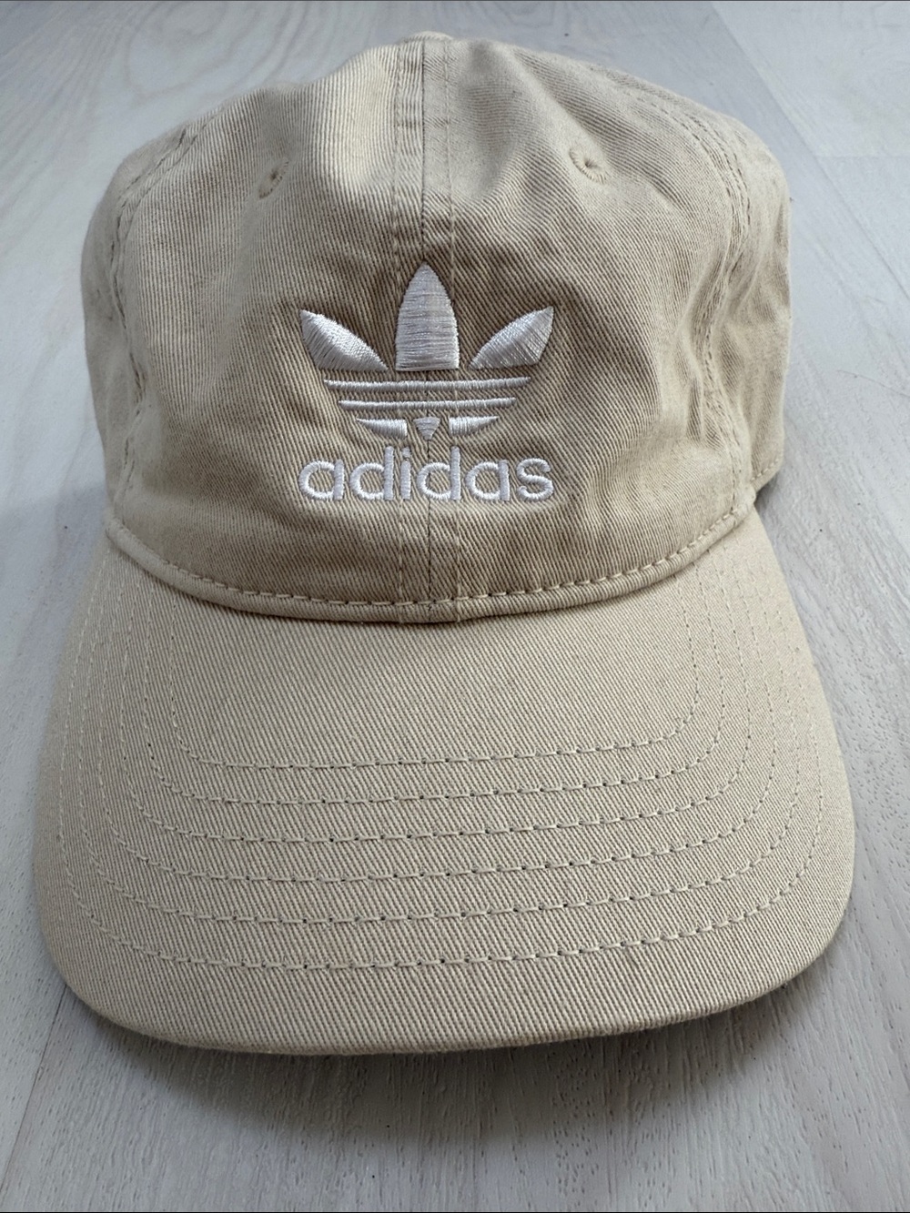 Never worn adidas Trefoil Cap in Light Beige